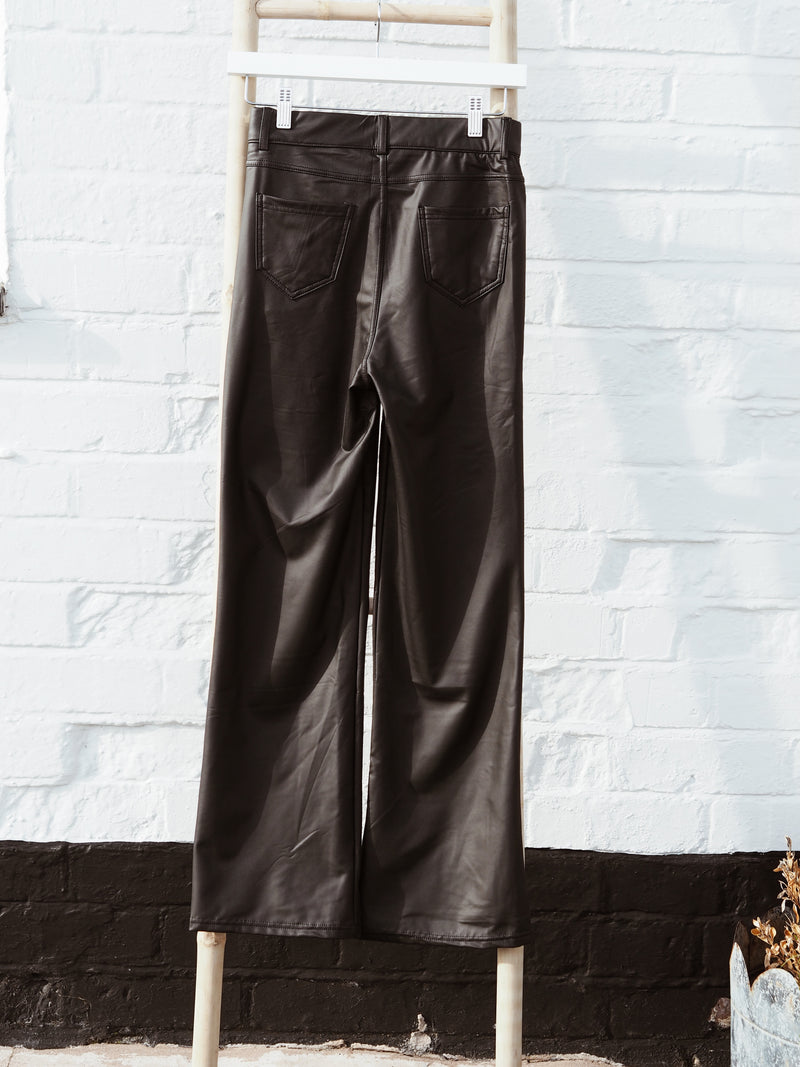 NYC Leather Cropped Bootcut