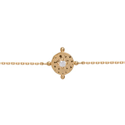 Baby Amalfi Coin Bracelet Gold with Clear no