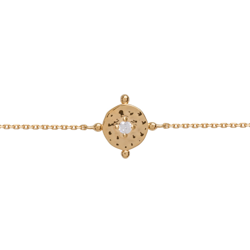 Baby Amalfi Coin Bracelet Gold with Clear no