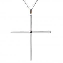 Classic Cross Silver with Black
