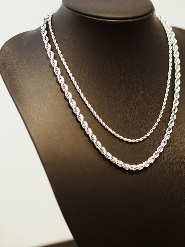 Double Rope Chain Silver