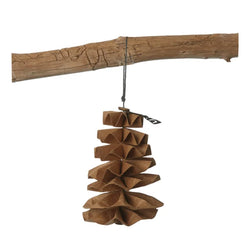 Rust Recycled Paper Pine Cone