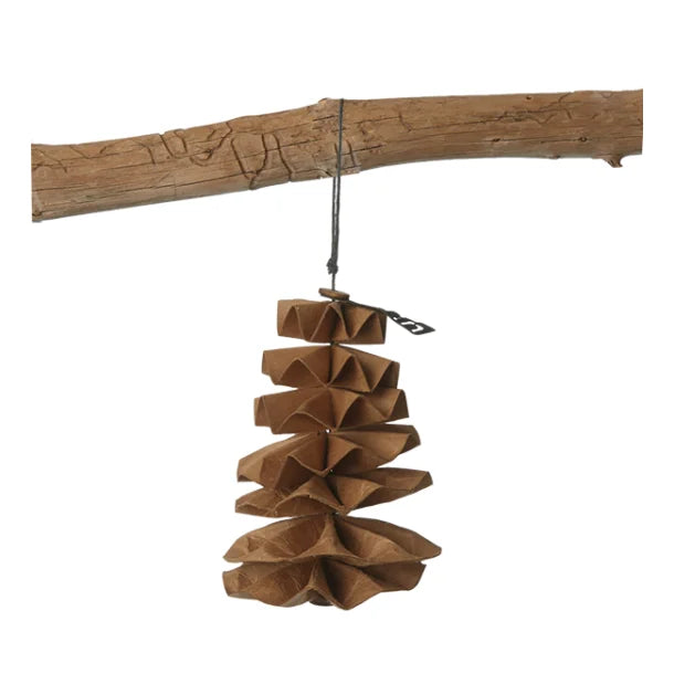 Rust Recycled Paper Pine Cone