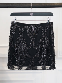 Kiki Sequin Skirt Black