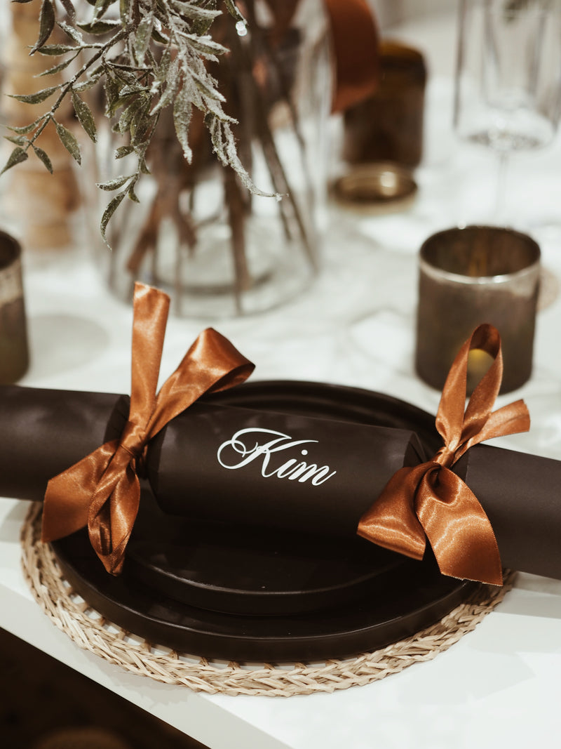 Bespoke Jumbo Christmas Crackers Black
