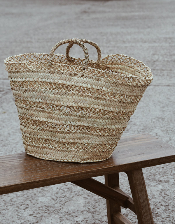 Large Stripe Market Bag