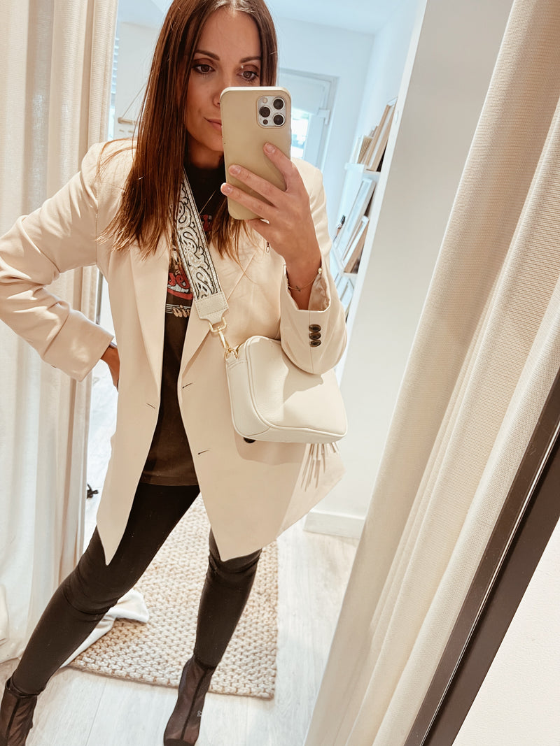 City Oversized Blazer Beige