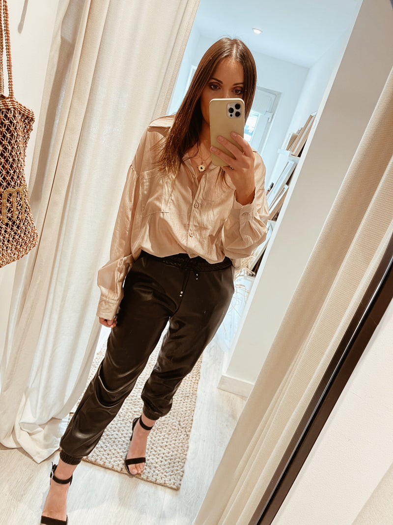 Manhattan Sheer Shirt Beige