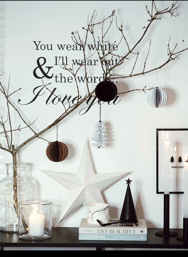 Black Recycled Paper Decoration