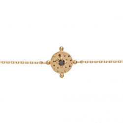Baby Amalfi Coin Bracelet Gold with Black