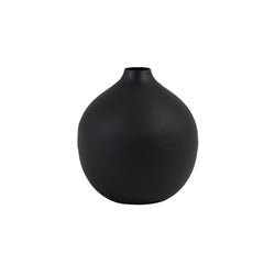 Matt Black Orb Vase