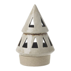 Stoneware Christmas Tree Candle Holder
