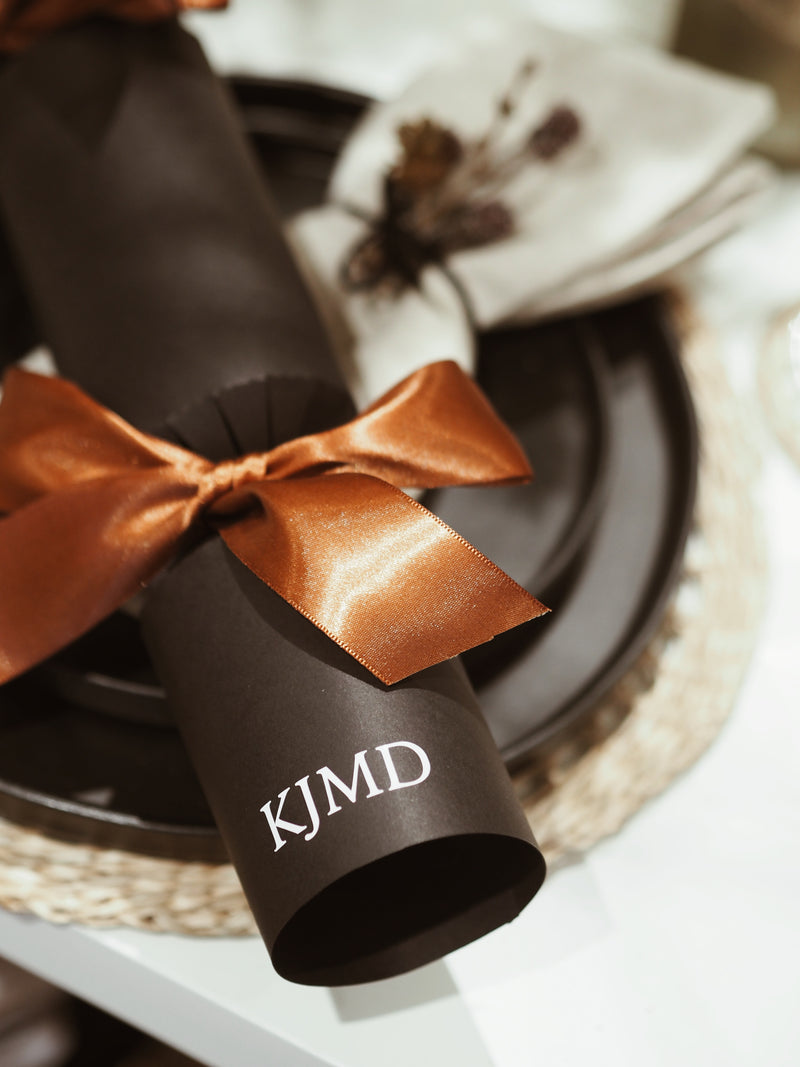 Bespoke Jumbo Christmas Crackers Black