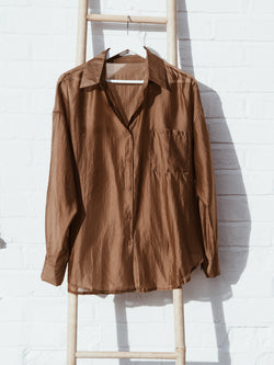 Manhattan Sheer Shirt Rust