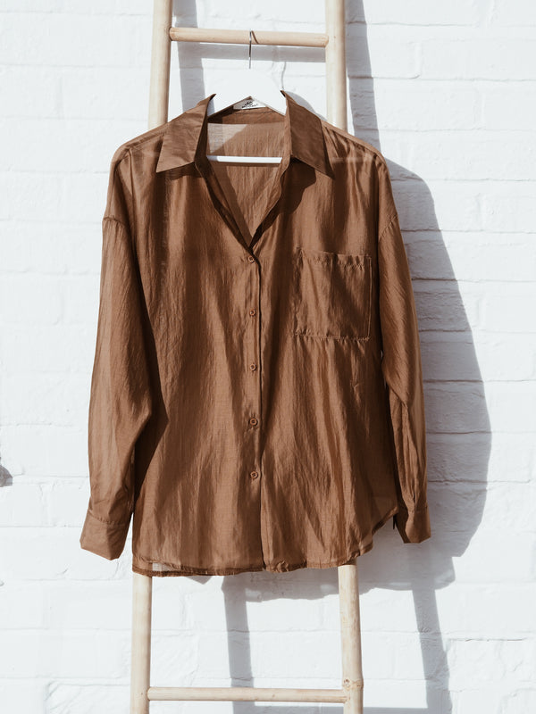 Manhattan Sheer Shirt Rust