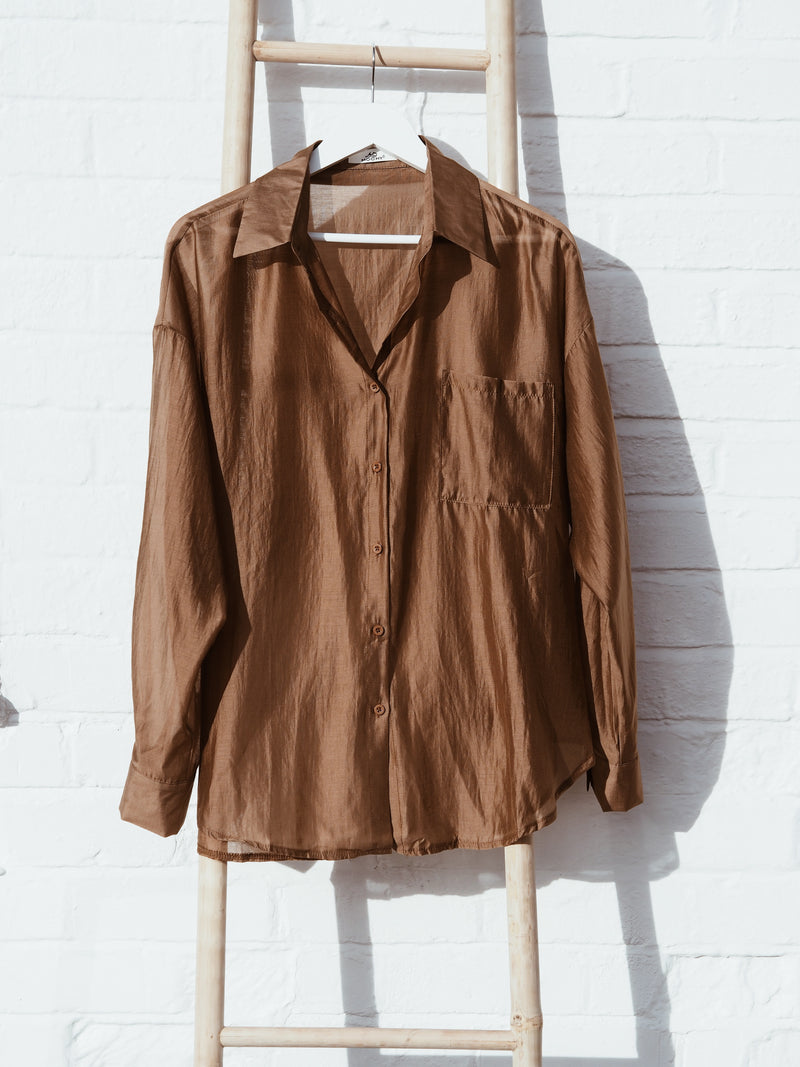 Manhattan Sheer Shirt Rust