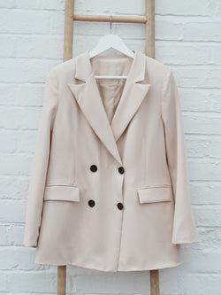 City Oversized Blazer Beige