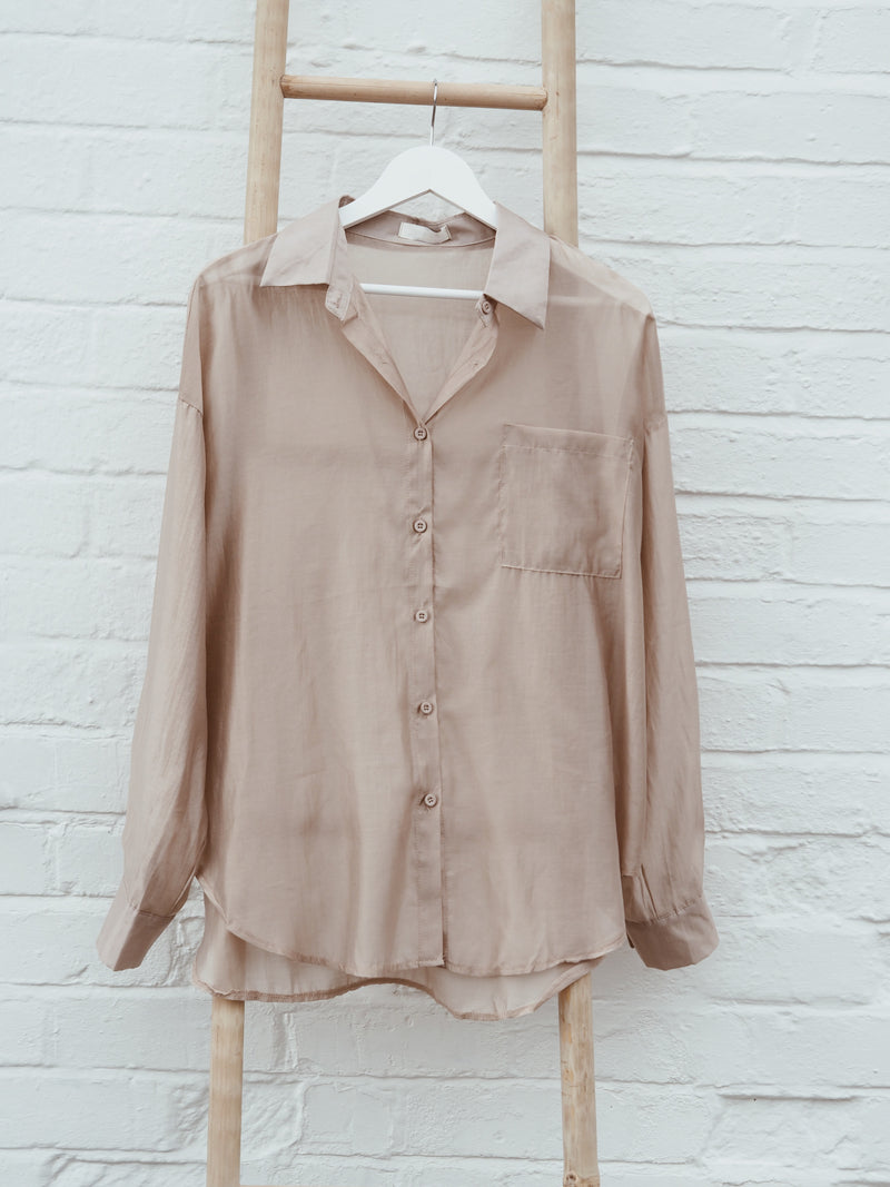 Manhattan Sheer Shirt Beige