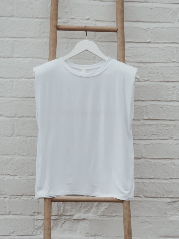 Nolita Shoulder Pad T-shirt White