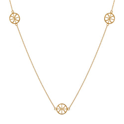 Long Multi Disc Chain Gold