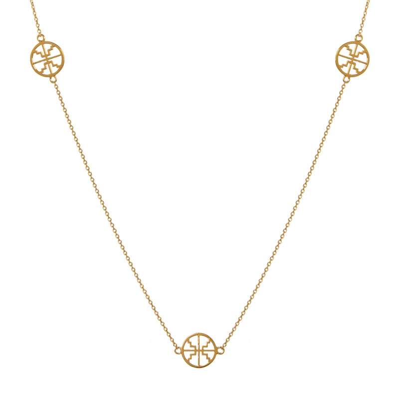 Long Multi Disc Chain Gold