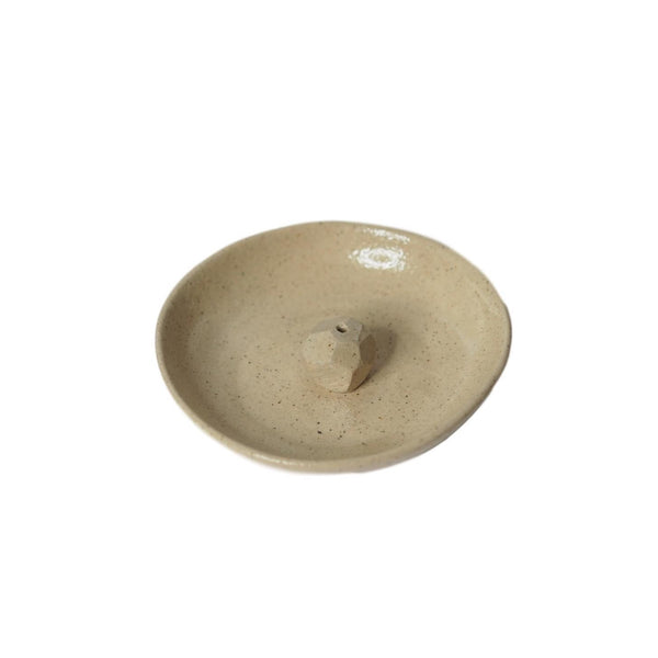 Light Buff Ceramic Kimspired Incense Holder