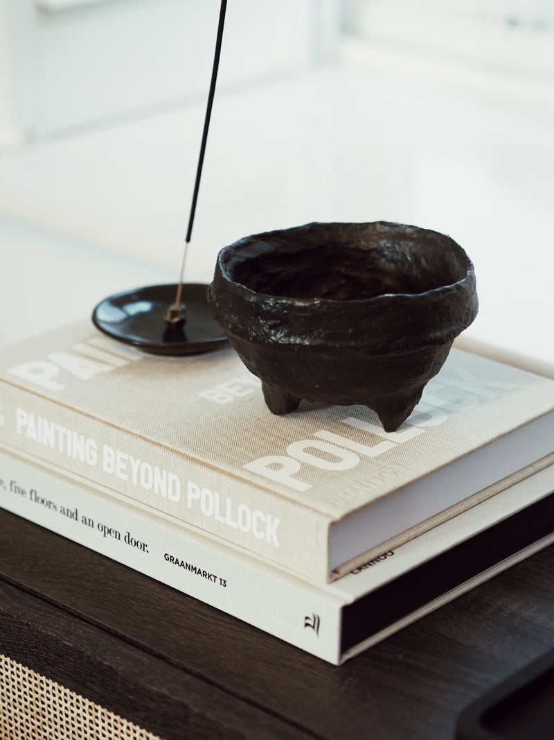 Decorative Papier Mache Bowl Black