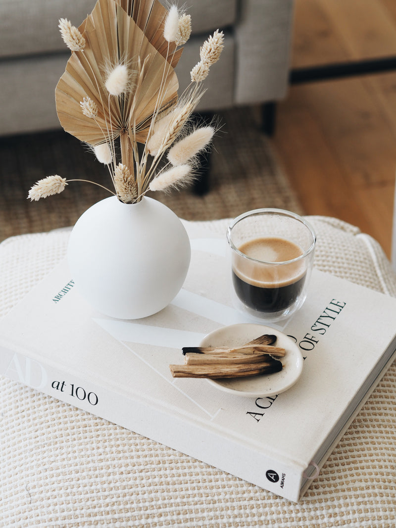 Matt White Orb Vase