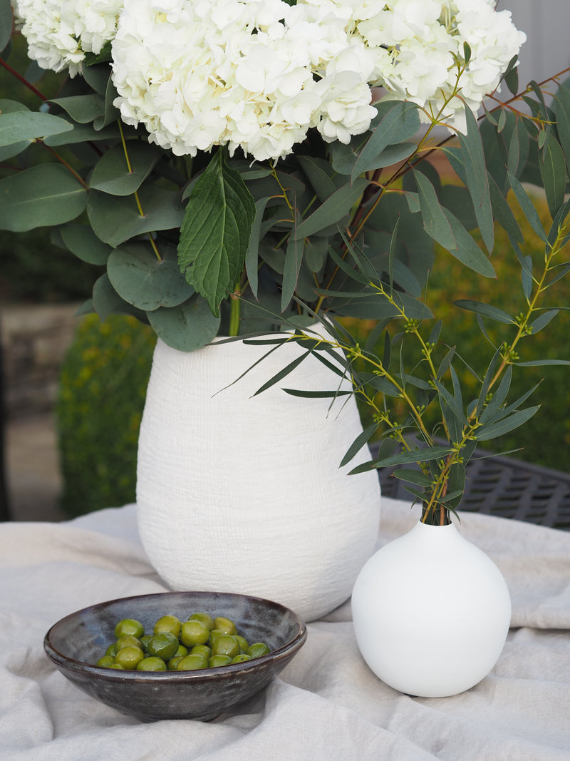 Matt White Orb Vase