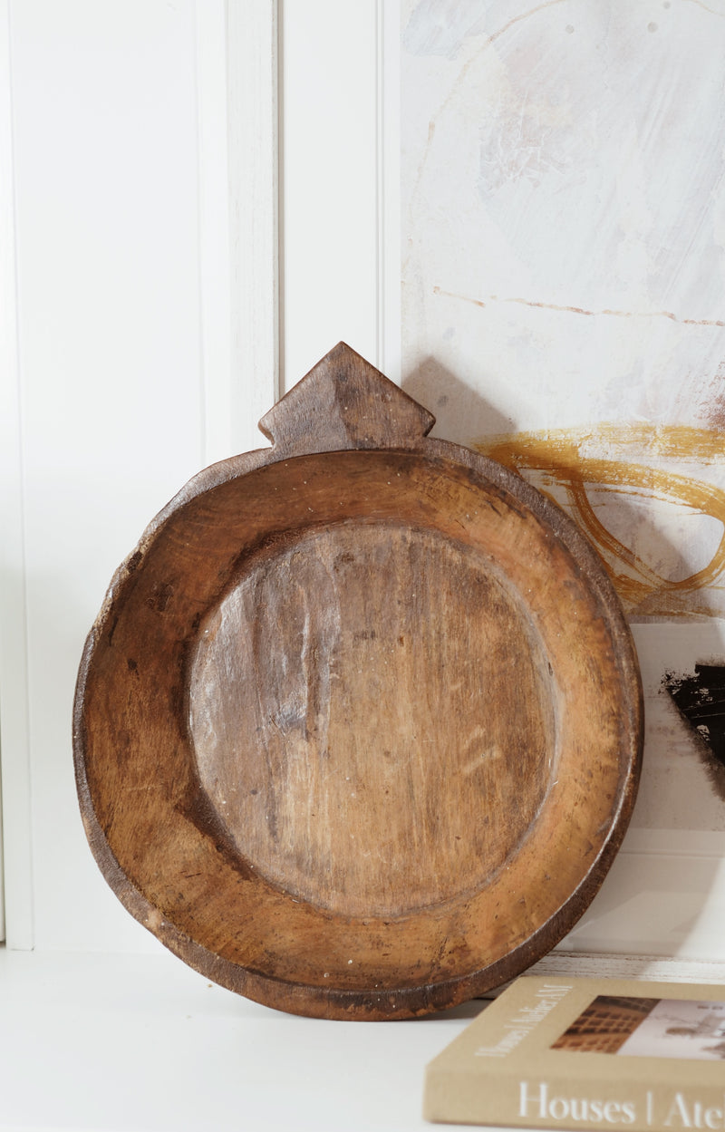 Vintage Indian Round Dough Bowl