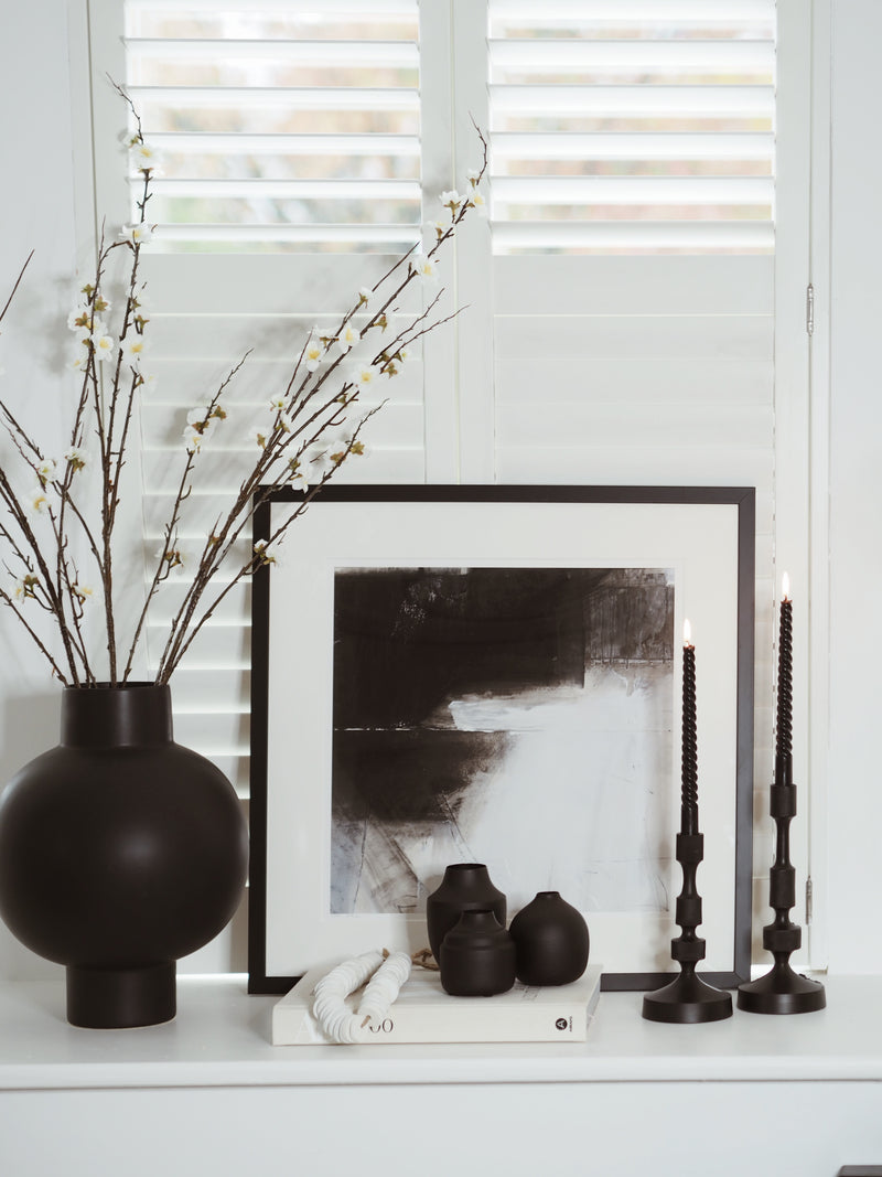 Black 'Studio' Candle Stick Large