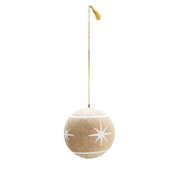 Hand-Painted Papier-mâché Bauble - Star Design