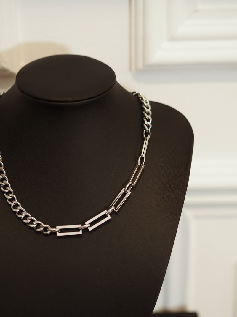 Curb and Link Chain Silver