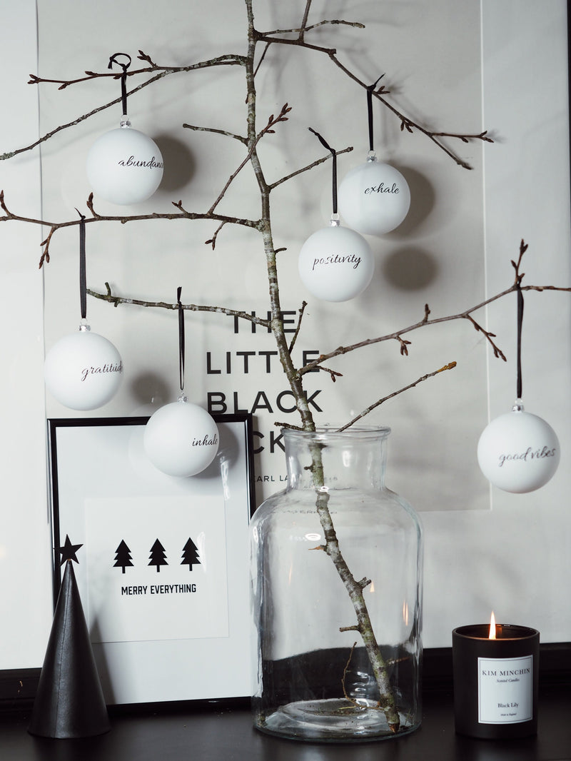 Personalised Baubles Black