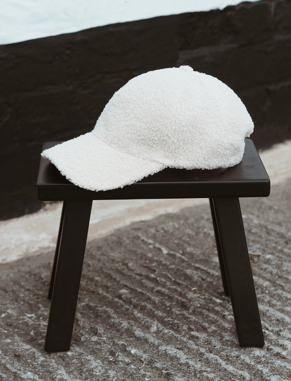 Borg Baseball Cap Cream