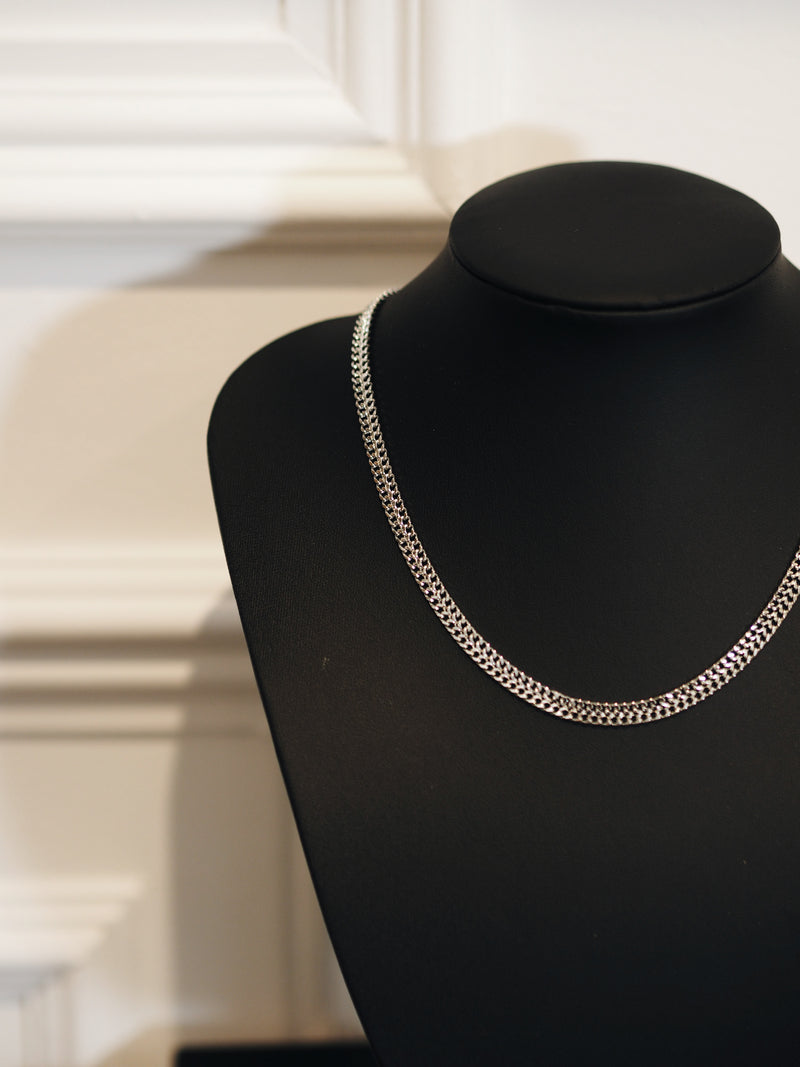 Delicate Herringbone Silver