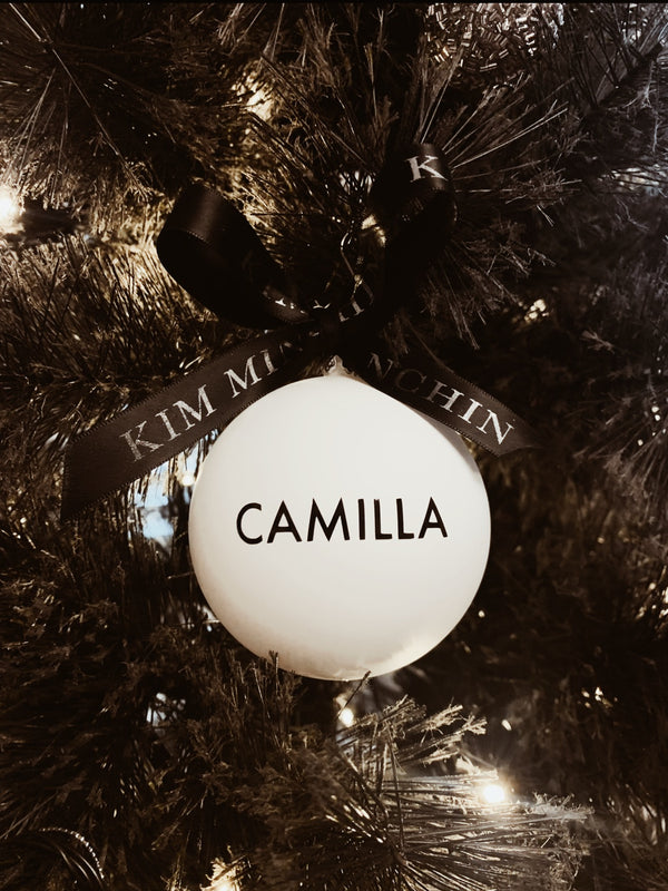 Personalised Baubles Black