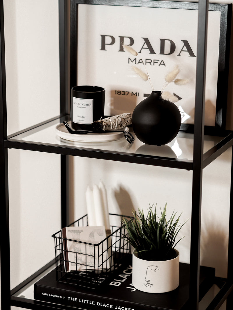 Matt Black Orb Vase