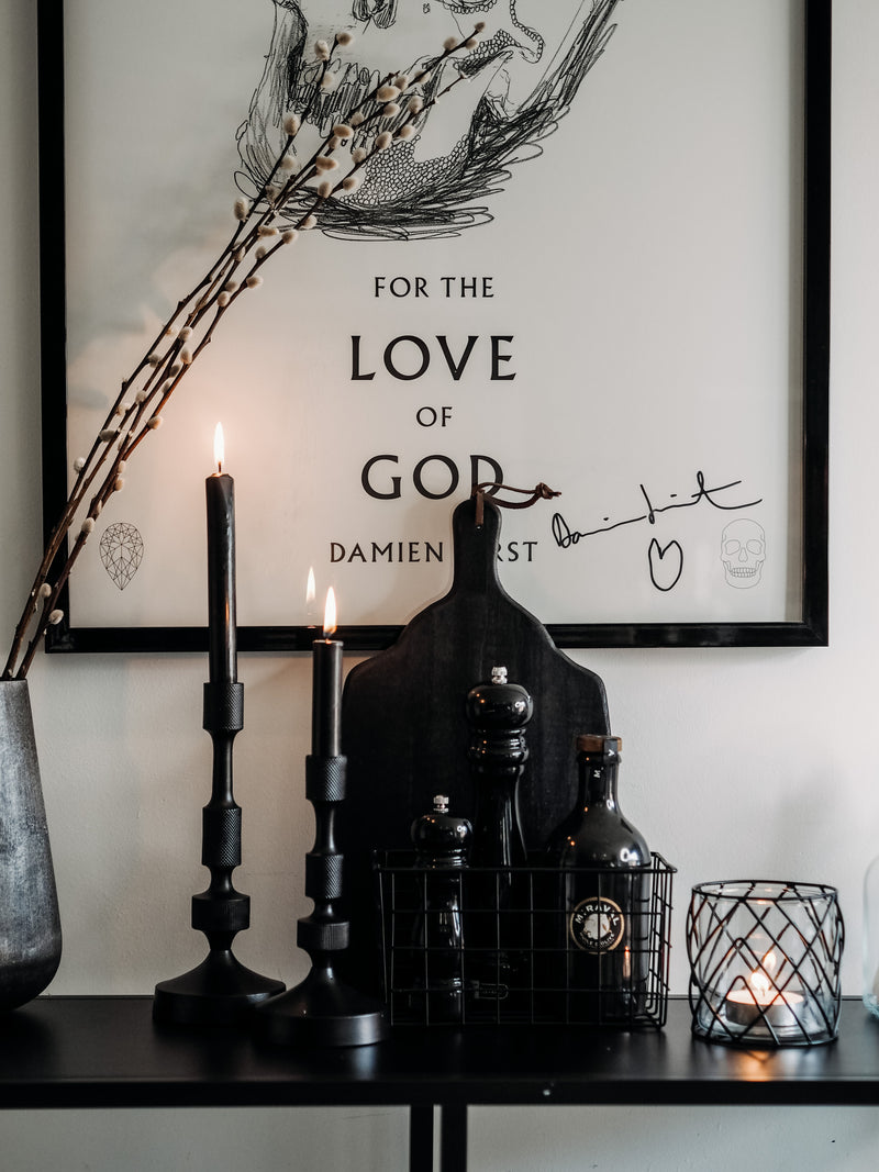 Black 'Studio' Candle Stick Large